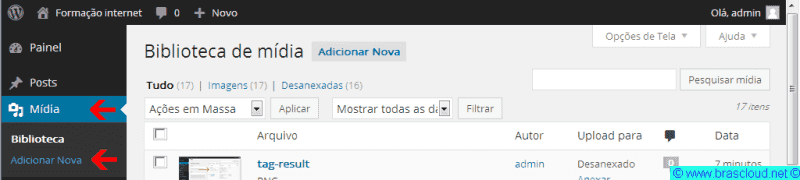 adicionar midia